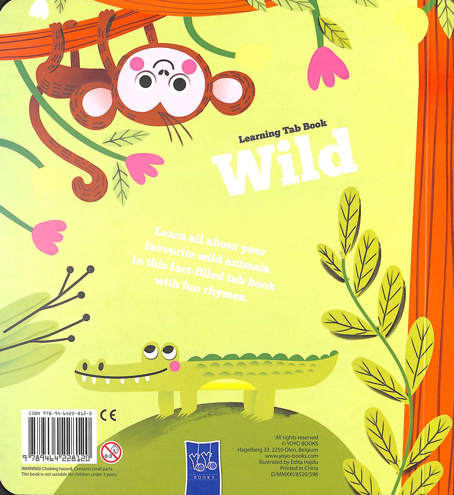 Learning Tab Book: Wild- Board Book