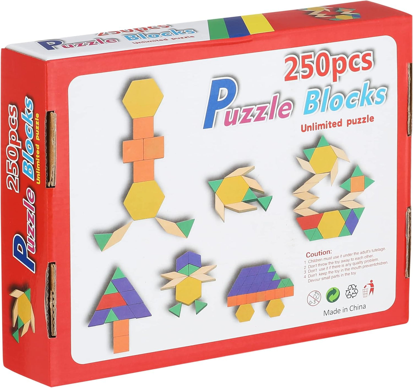 Puzzle Blocks - 250 Pcs - Wooden Toys