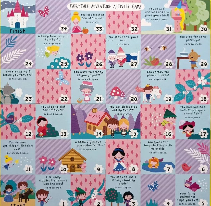 Fairy Tales Board Game Set - Board Game and Activity Book