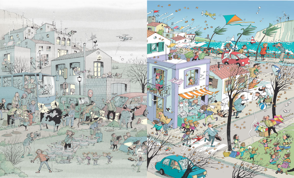 أرى الناس خلال الفصول الأربعة - ورق مقوى