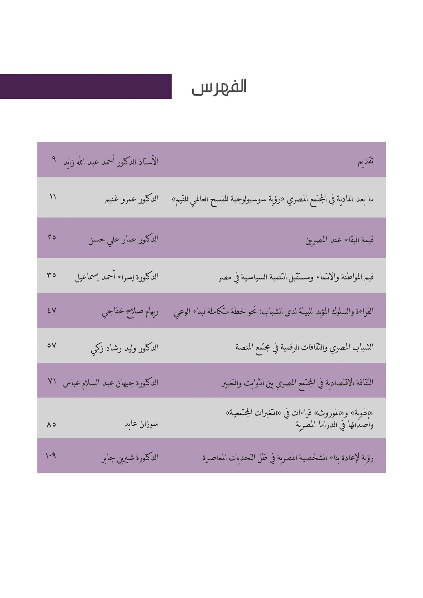 التحولات  القيمية والثقافية في المجتمع المصري إلى أين؟