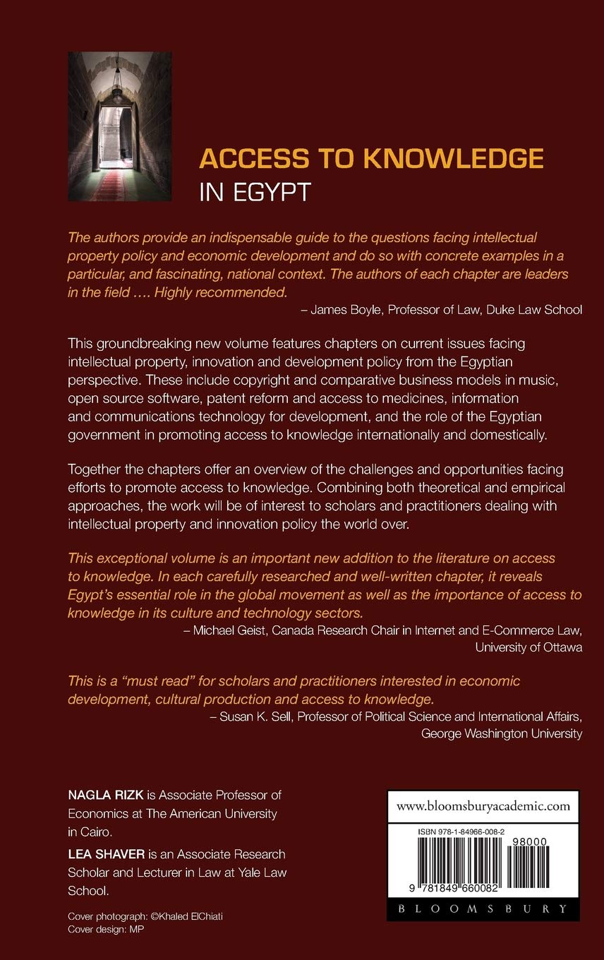 Access to Knowledge in Egypt: New Research on Intellectual Property, Innovation, and Development