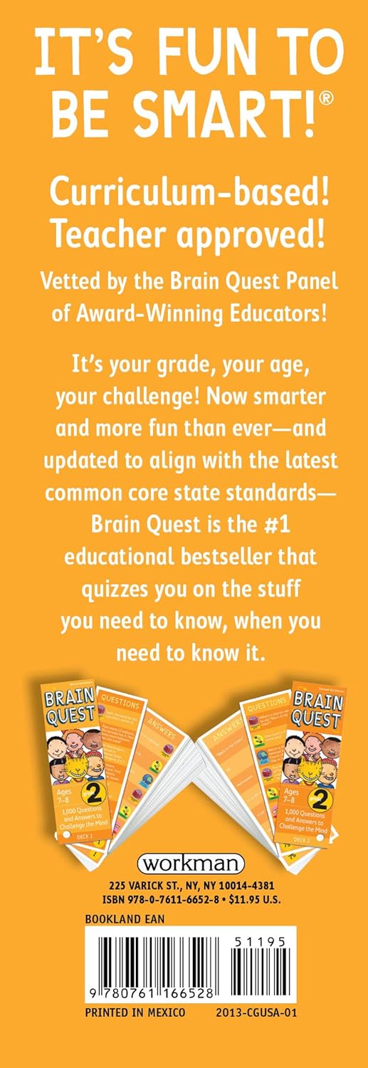 Brain Quest 2nd Grade Q&A Cards: 1000 Questions and Answers to Challenge the Mind