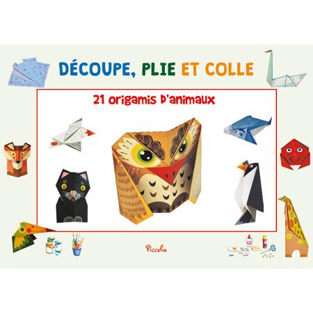 21 Origamis D'animaux - Decoupe, Plie Et Colle